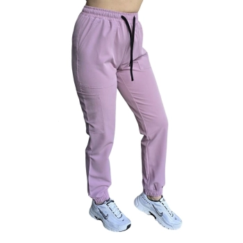 Komplet medyczny pudrowy róż casual premium roz. XXL